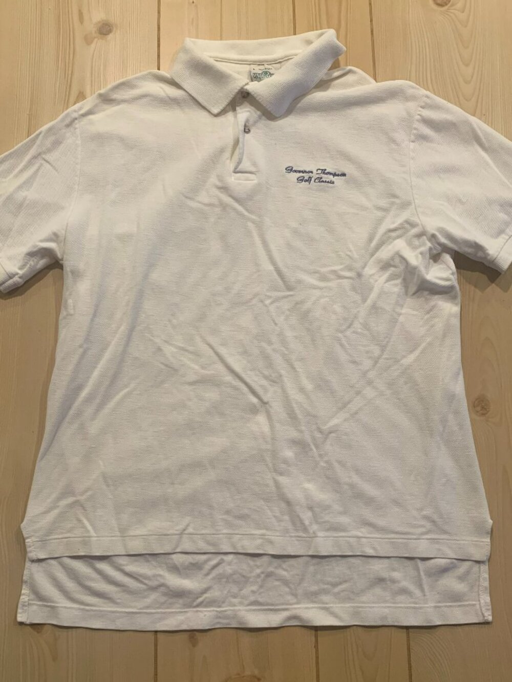 Vintage 90s Governor Tommy Thompson Golf Classic Single Stitch Polo Shirt Size L